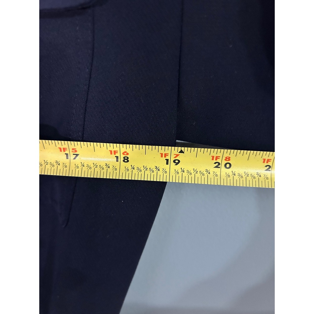 Anthropology Greylin Navy Blue Short Sleeve Button Front Utility Romper w Belt - Picture 7 of 10